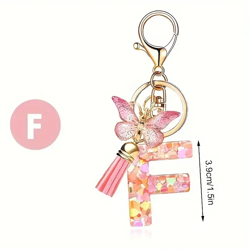Mode DIY A-Z Buchstaben schlüsselbund Metall Halter Pendent Schlüssel Kette Frauen Auto Schlüssel Ring Einfache Brief Name Schlüssel Party geschenk Schmuck