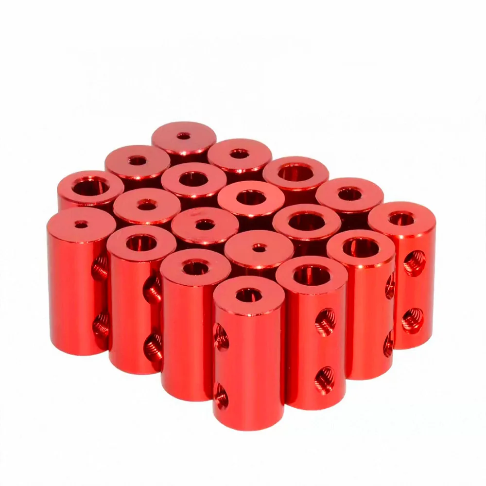 1Pcs Red Rigid Coupling Set Screw D14xL25/D12xL20/D16xL25 Aluminum Alloy,Shaft Coupler Connector,Motor Accessories