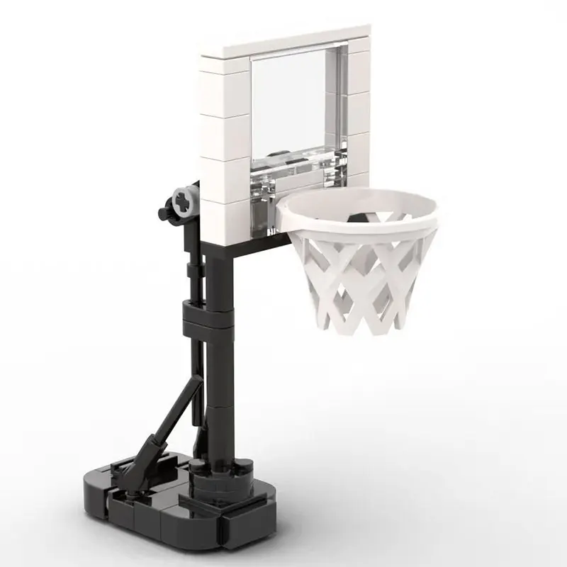 Spot MOC-144070 64pcs Adjustable Height Basketball Stand, Football Field, and Basketball Court Building Blocks DIY Small Particl