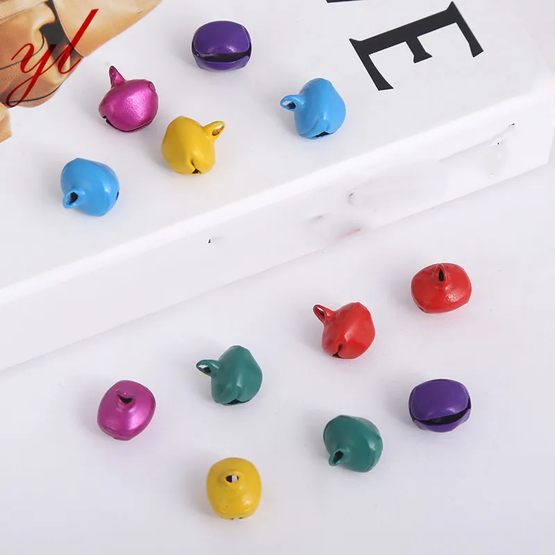 8mm 10mm 12mm 14mm 100pcs Flat Bells Iron Duck Mouth Bells For Party Christmas Decors Diy Bracelet Necklace Pets Toys Ornaments