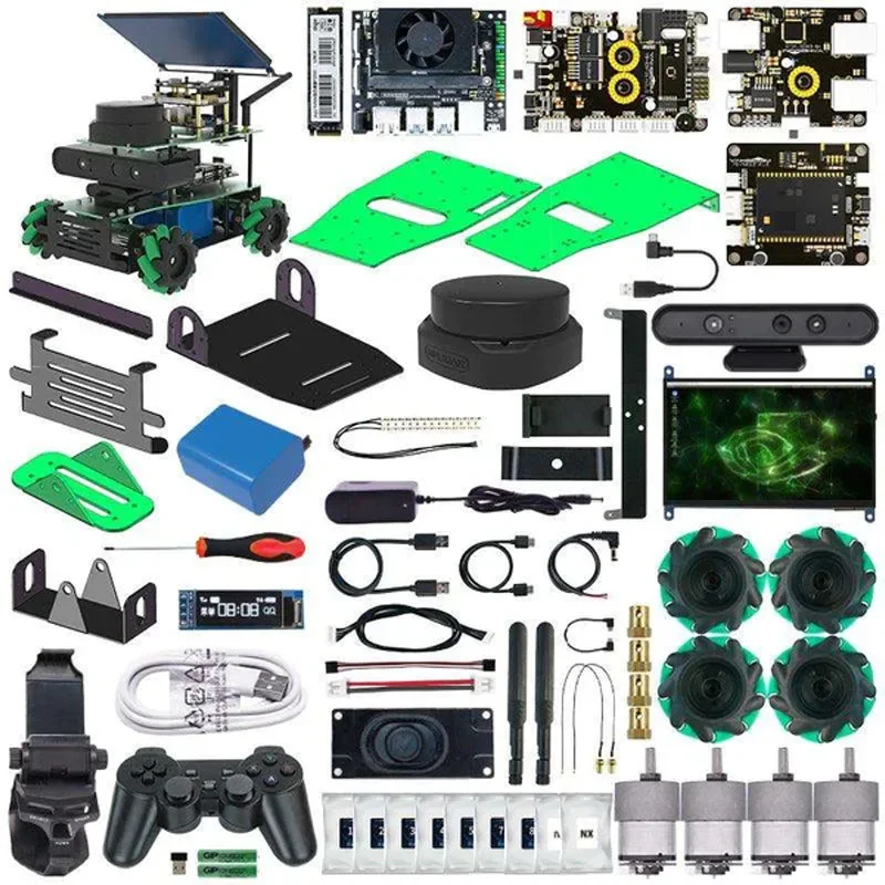 Robô Raspberry Pi 4B ROSMASTER X3 ROS2 com roda Mecanum Condução autônoma Carro não tripulado LiDAR Mapeamento Navegação