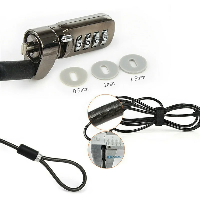 10X 보안 도난 방지 조합 노트북 노트북 케이블 잠금 장치 4자리 비밀번호 잠금 장치-BTFL