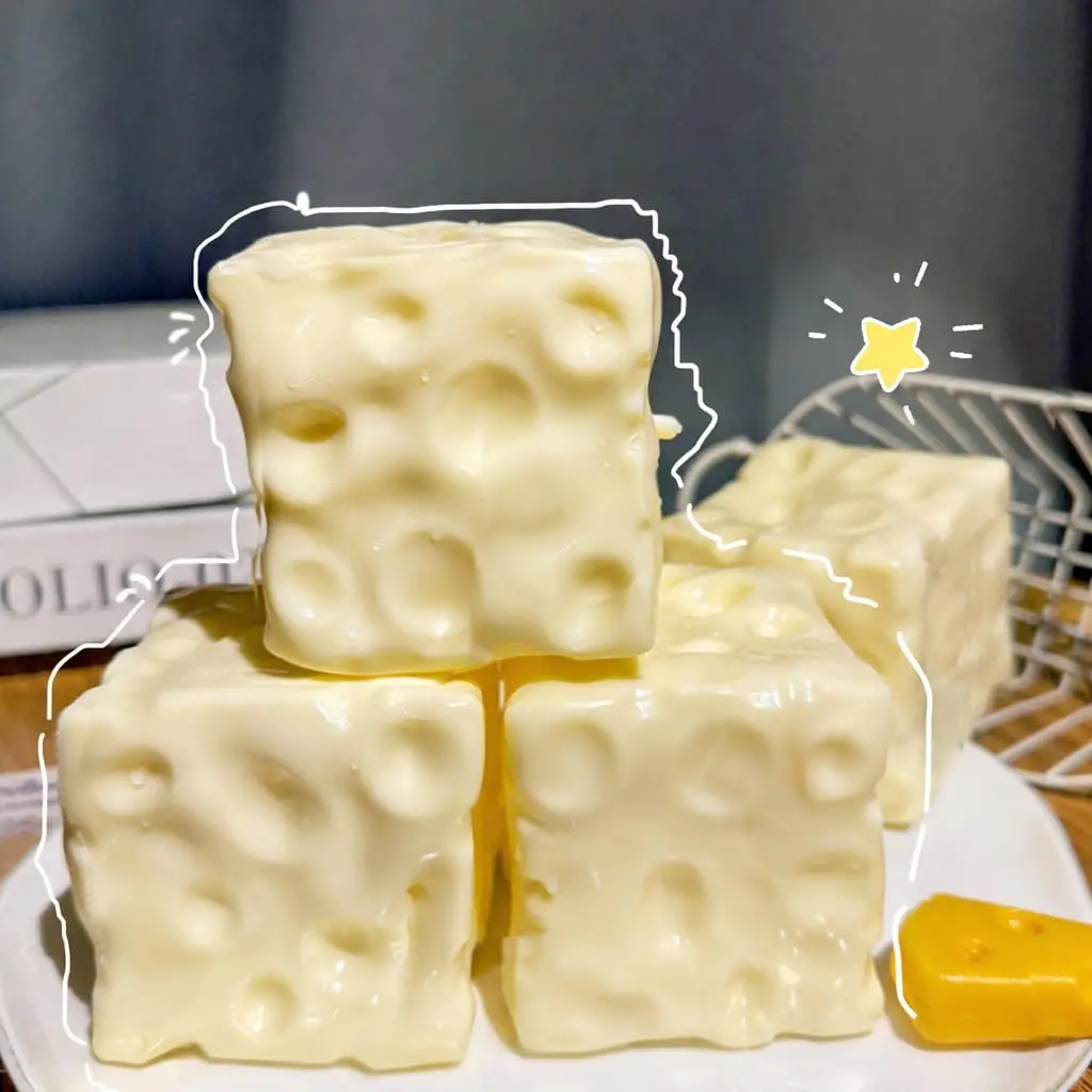 1pc Cheese Cube Stress Ball Slow Rebound Squeeze Gifts Non-Bounce Fidget Ornament Sensory Relief