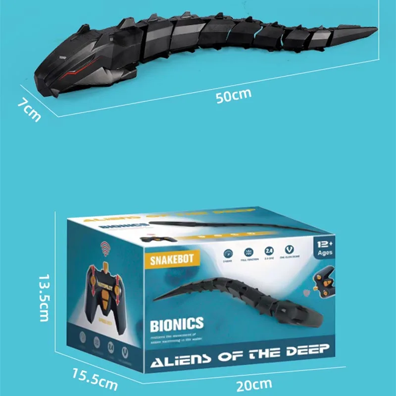 Controle remoto Electronic Snake Animal, RC Boa Constrictor, Natação na água, Peixe engraçado, Brinquedo de piscina elétrica para crianças, Presente