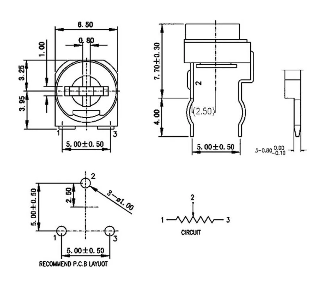 20pcs RM065 RM-065 100 200 500 1K 2K 5K 10K 20K 50K 100K 200K 500K 1M ohm Trimpot Trimmer Potentiometer variable resistor