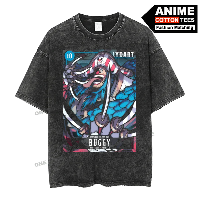 

Anime Peripheral Clothing ONE PIECE - Bara Bara no Mi · Buggy Print T Shirt Street styl Men Women Short Sleeve Cotton Loose Tees