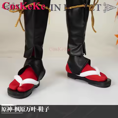 CosKeKe Kaedehara Kazuha Shoes Cosplay Game Genshin Impact Fashion Universal Clogs Activity Party Role Play Accessories 37-41