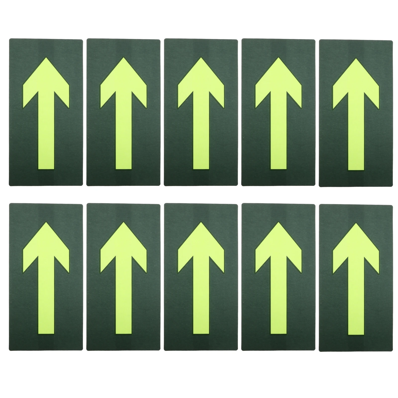 

10Pcs Luminous Arrow Directional Stickers for Night Camping Trails Glow in The Dark Reflective Sign Decals Easy to Apply