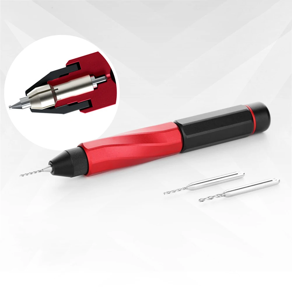 

Ergonomic Aluminum Alloy Hand Drill With Dual Bearing Transmission And Magnetic Bit Storage For Model Making Crafts