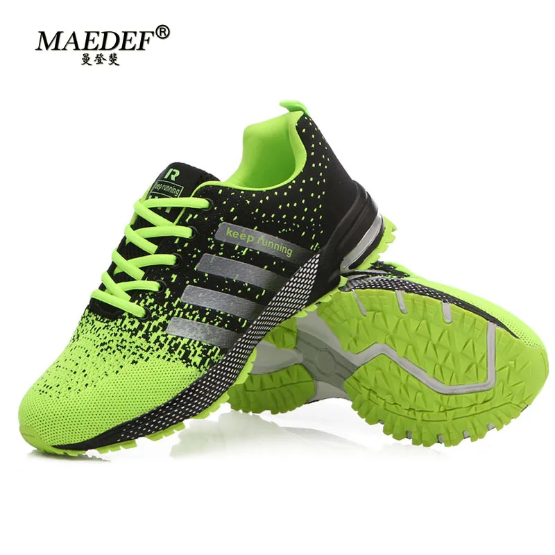 MAEDEF-Zapatillas deportivas de malla transpirable para hombre, zapatos informales de fondo suave, de alta calidad, para correr