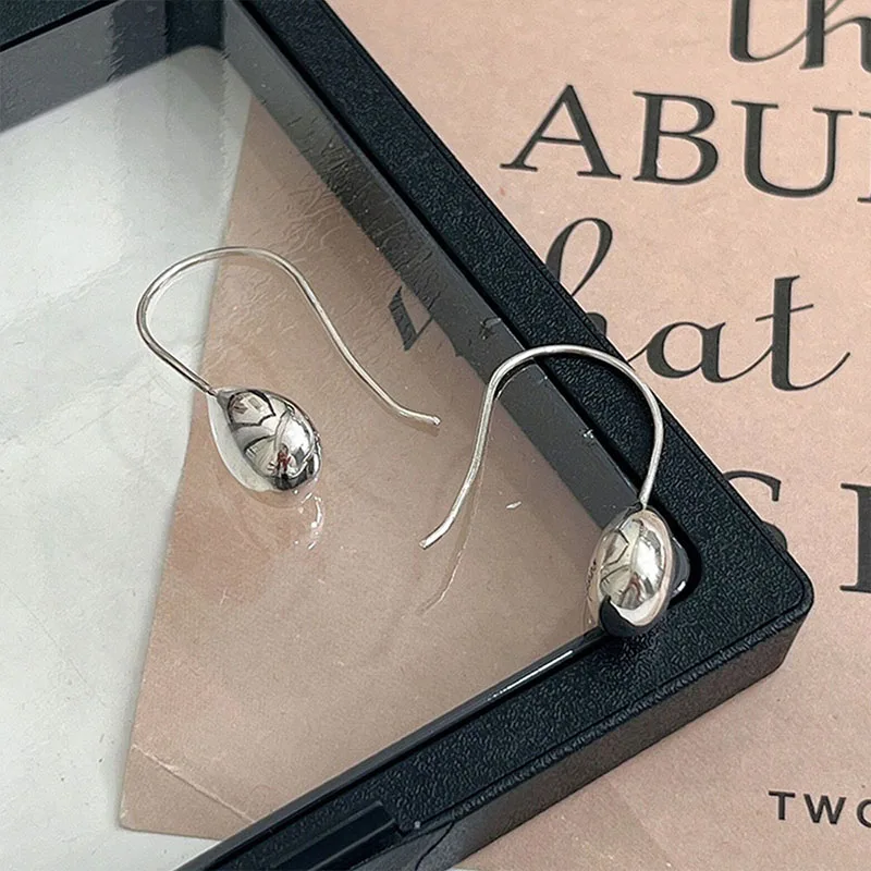 S925 Sterling Silver Premium Feel Water Drop Earrings Women's Versatile Light Luxury Net Red Earhook Earrings