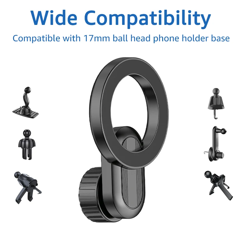 Untoom Autohalterung Basis kompatibel mit MagSafe iPhone 17 16 Pro Max für Durchmesser 17 mm Gelenkkugel Universal Autotelefonhalter Halterung – Detail 4