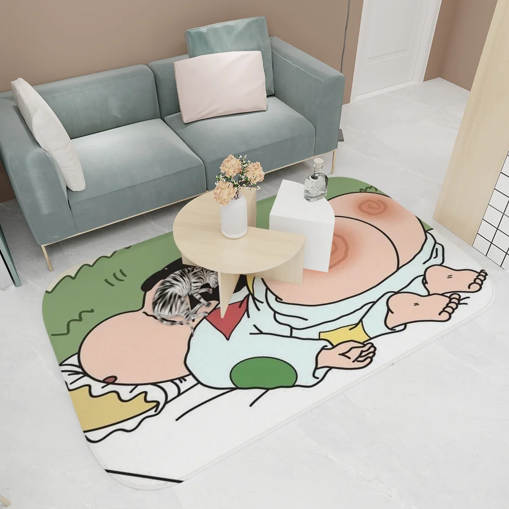 Cartoon Crayon Shin-chan Kitchen Mat Kids Room Bedroom Decoration Balcony Anti-Slip Doormat Living Room Alfombra