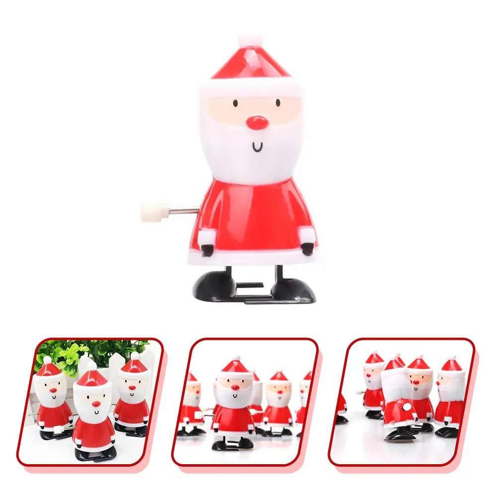 

Набор из 9 штук: Рождественские заводные фигурки Деда Мороза, ходячие и прыгающие, для вечеринок, подарки в рождественские мешочки, детские развивающие игрушки на пружинке, забавные подарки для дошкольников