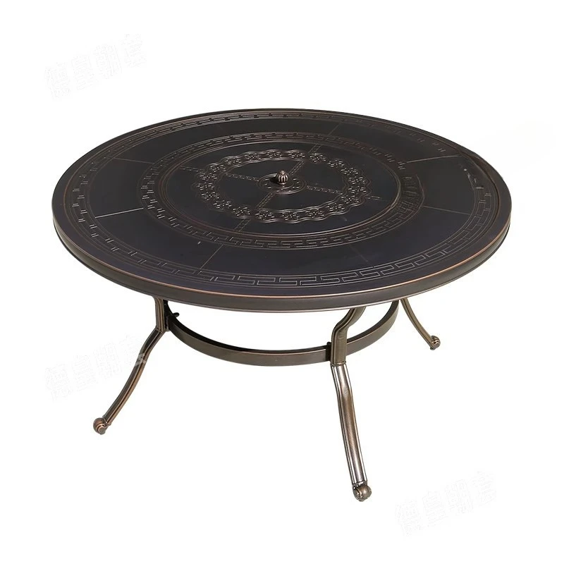 

Tables and Chairs Aluminum Cast Aluminum No Electric Baking Charcoal Baking Garden Terrace Outdoor Leisure Dining Table
