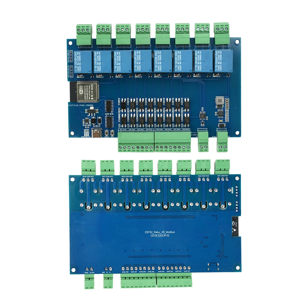 DC 9-24V 4-channel/8-channel Relay Module ESP32 RS485 Modbus WIFI Bluetooth Relay Development Board Switch Power Supply Module