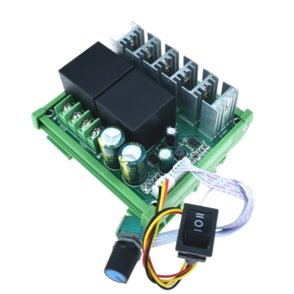 PWM DC Motor Stepless Governor DC12V-55V Variable Speed Forward and Reverse with Switch Regulator 40A Motor Speed Controller