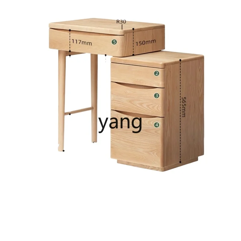

LZR chest integrated bedroom simple makeup table desk ash wood dressing table