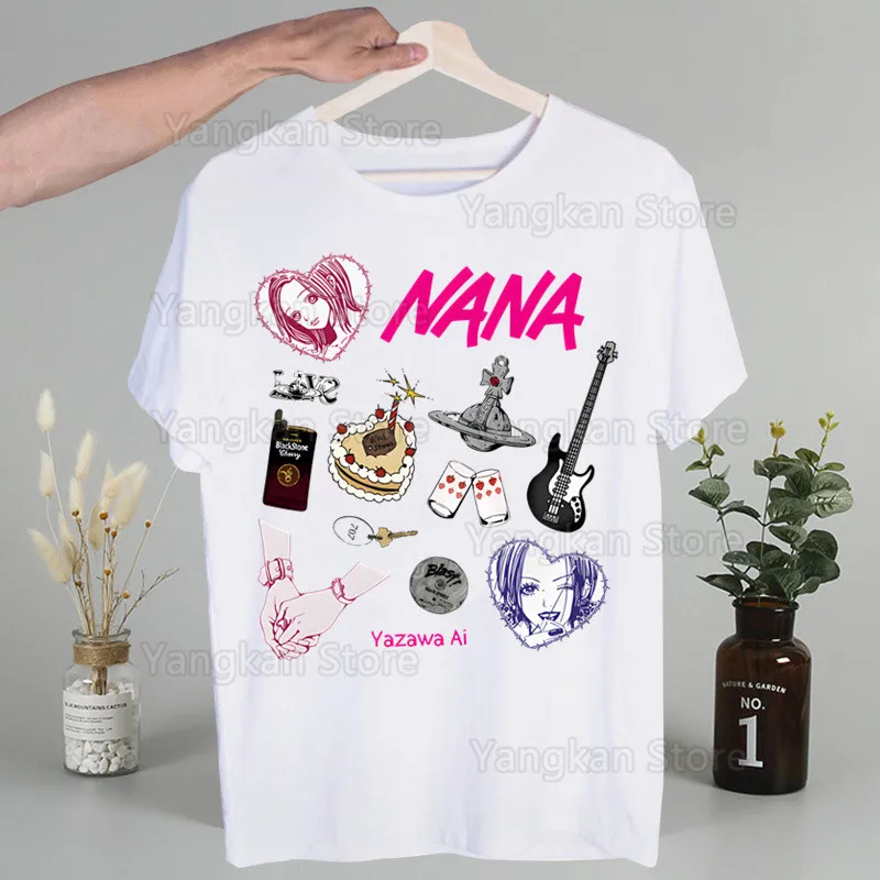 

Nana Anime Tshirts Men Shirt Harajaku Mens Clothing Summer Streetwear Casual Print Tee Short Sleeve Tops