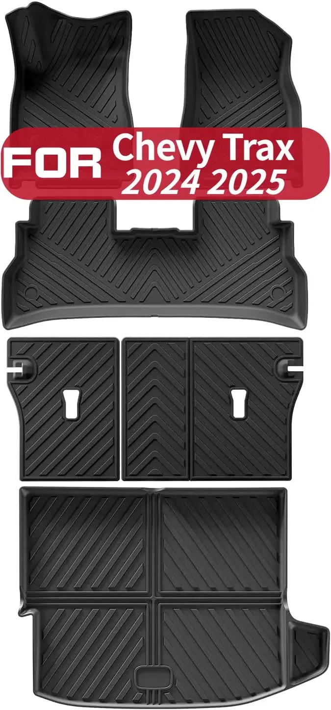 

Коврики и коврики для спинки и грузовой коврик для 2024 2025 Chevy Trax Аксессуары Всепогодные напольные вкладыши из ТПЭ Подкладка для багажника Подставка для спинки P