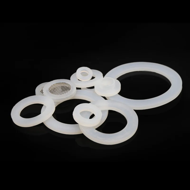 10pcs Silicon Rubber Flat Gasket O-Ring Seal Washer With Net Plane Spacer Insulation Cover 1/4" 3/8" 1/2" 3/4 1" 1-1/4" 1-1/2"2"