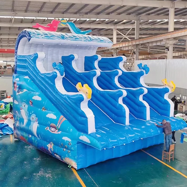 

Commercial Outdoor Amusement Park Lovely Huge Inflatable Bouncer Animal Water Slide