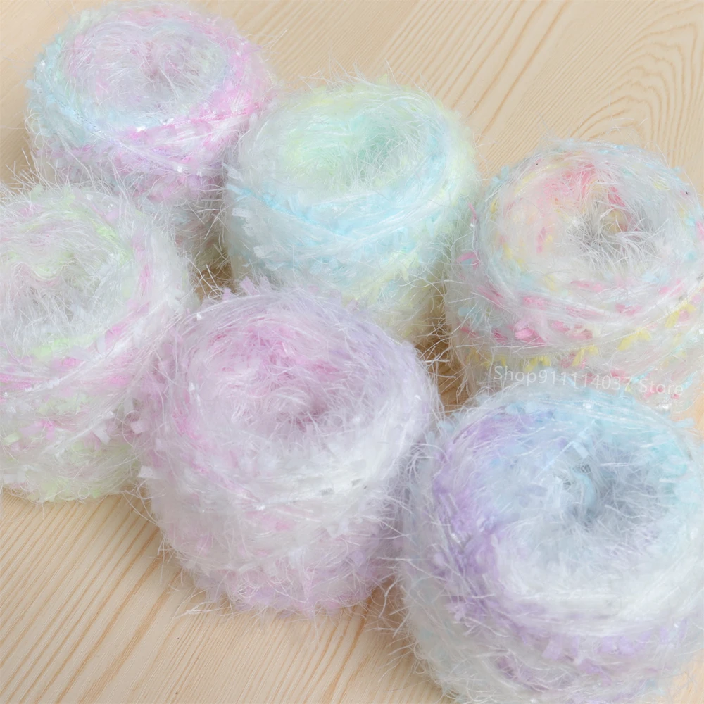 50g Segment Dye Hand-Mixed Yarn Diy Dream Catcher Tassel Dream Hair Tie Making Material Ice Cream Color Weave Bag Hat Scarf Line