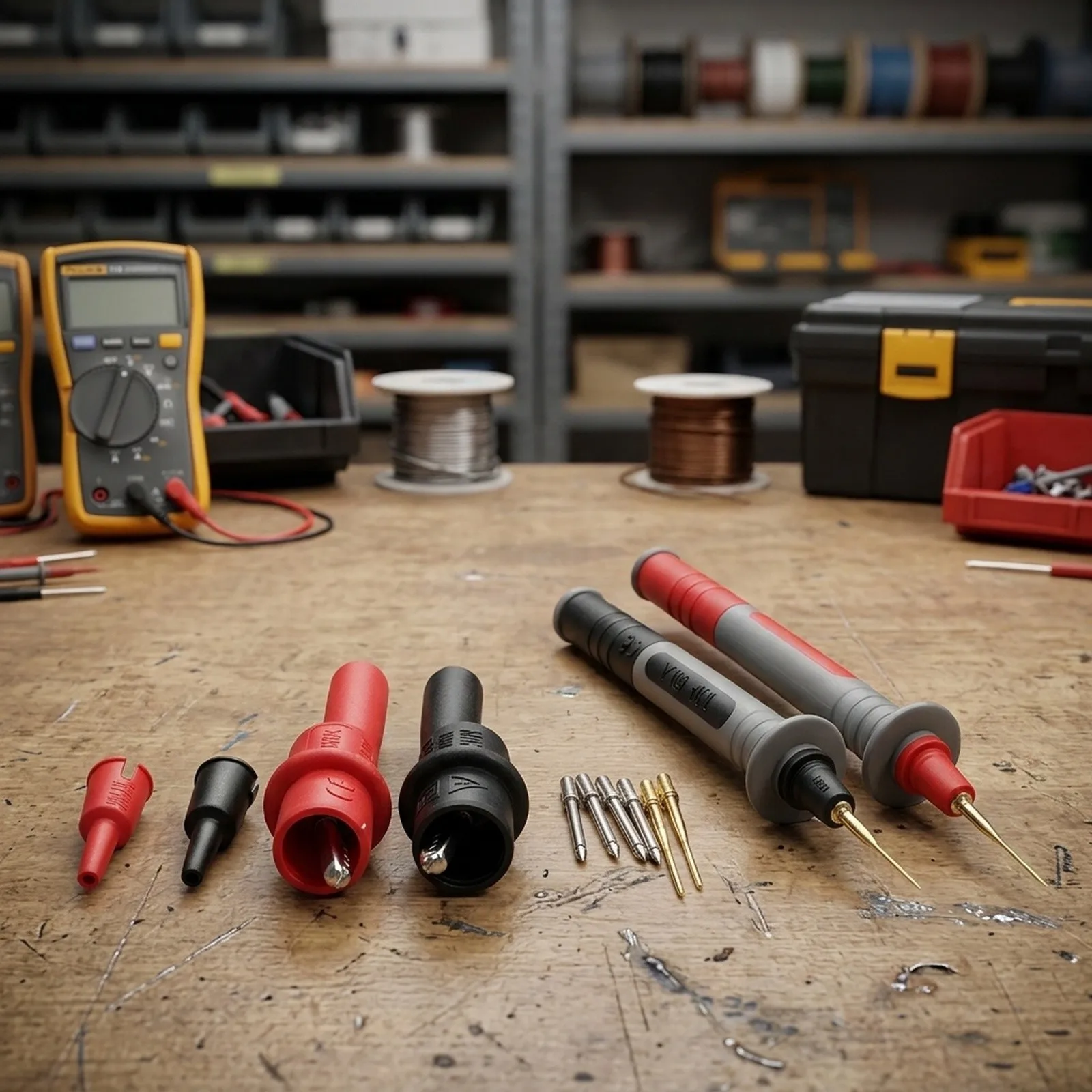 High Accuracy Multimeter Cables With Replaceable Probes And For Alligator Clips For 4mm Banana Jack Electrical Testing Tools