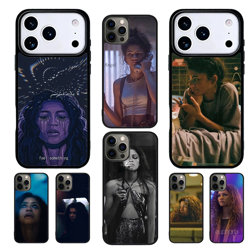 Coque de téléphone souple à motif Euphoria Zendaya pour iPhone 17 16 15 14 13 12 11 Pro Max Plus 16E 17 Air