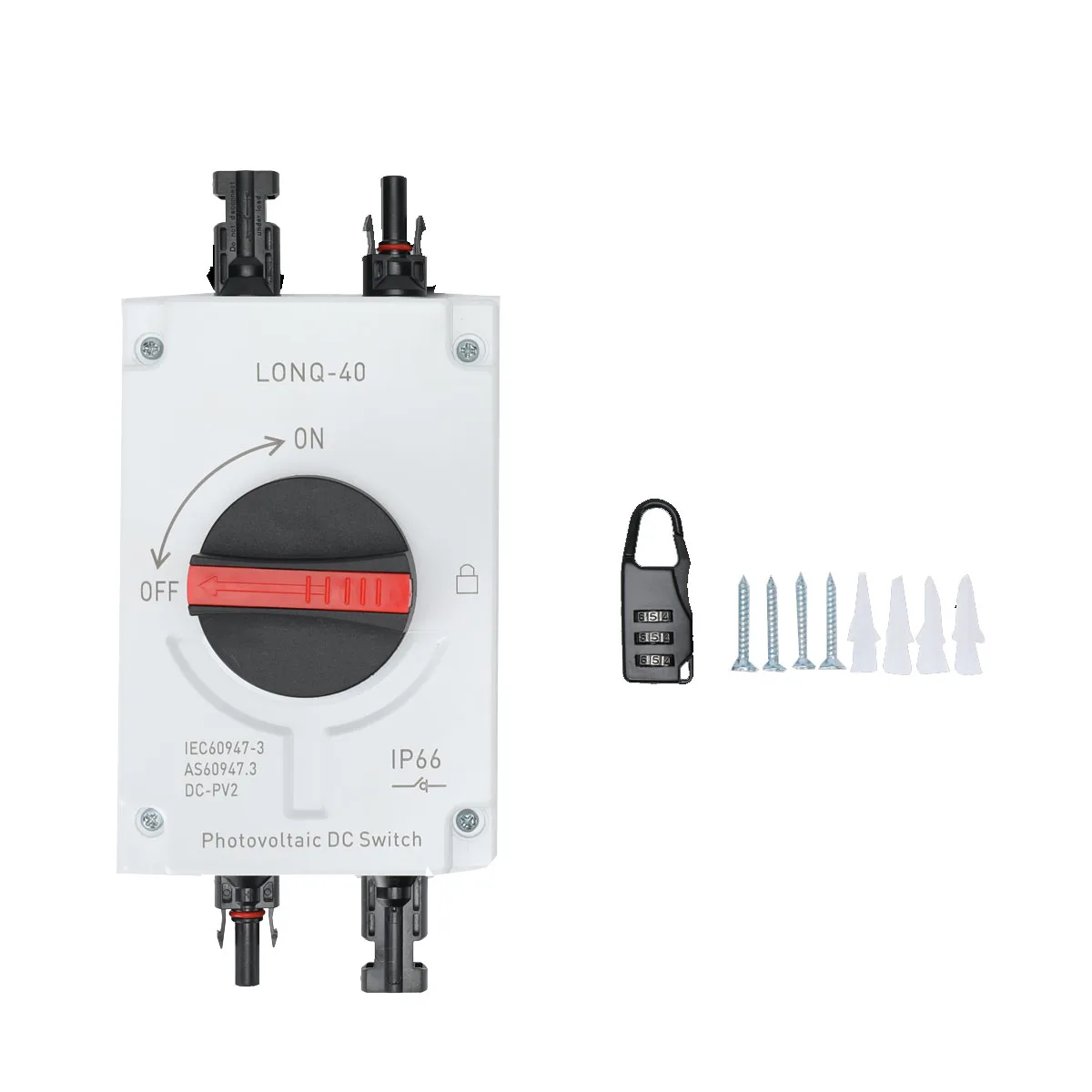 

4P Photovoltaic Isolator Switch DC 1000V 32A Outdoor Isolating Disconector With UV-Resistant Housing IP66 Waterproof