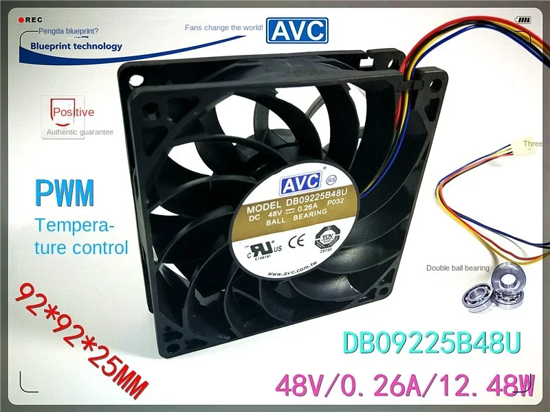 

Новый вентилятор охлаждения шкафа Db09225b48u 9225 9025 9 см/см 48 в PWM