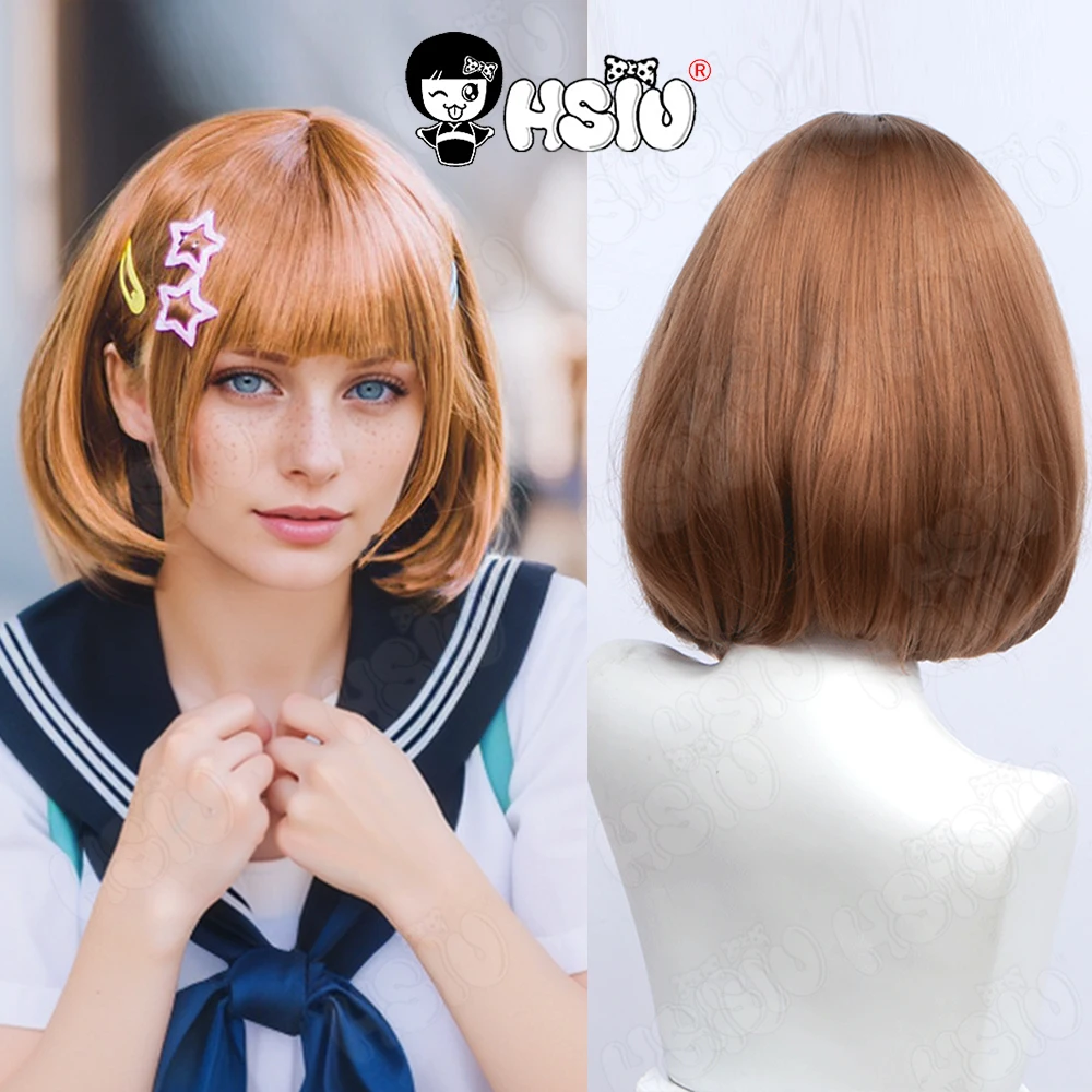 23 kolory 35 cm krótka peruka do cosplay HSIU Czarny biały fioletowy niebieski czerwony żółty peruka syntetyczna z włókna wysokotemperaturowego peruka do cosplay