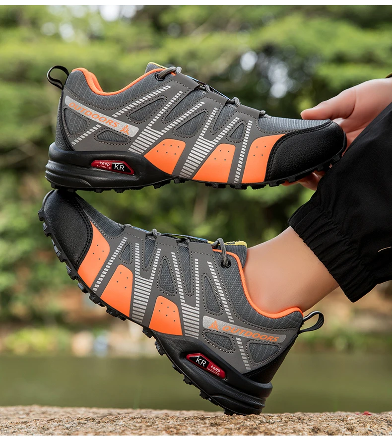 Atmungsaktive Mesh-Wanderschuhe für Herren, leicht, rutschfest, wasserdicht, verschleißfest, Outdoor-Trekking-Camping-Sneaker – Detail 17