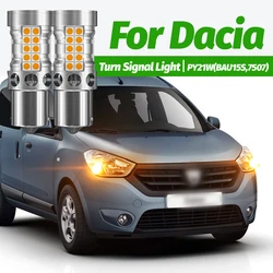 2pcs LED Turn Signal Light Blub Lamp PY21W 7507 BAU15S Canbus For Dacia Dokker 2012-2018 Lodgy 2010-2013 Logan 2013-2017 Sandero