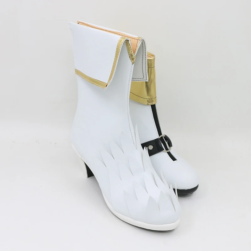 Angewomon تأثيري أحذية أحذية أنيمي يتوهم النساء فتاة الملاك هالوين كرنفال أحذية بيضاء مخصص