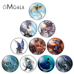 Steampunke Dragon Beast Pattens 10pcs 8mm/10mm/12mm/18mm/20mm/25mm Round photo glass cabochon demo flat back Making findings