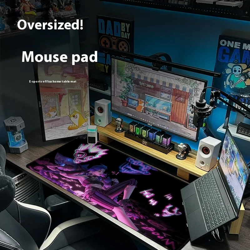 Arcane Jinx Mouse Pad Super Sized Esports Gaming Table Mat Male Anime Computer Keyboard Pad Home Mouse Pad Christmas Gift