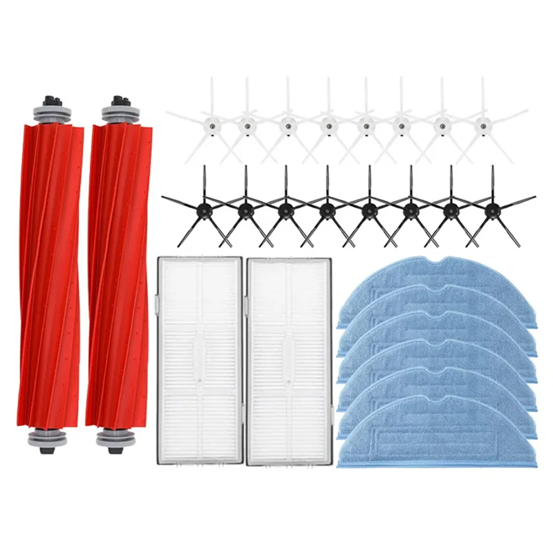 ABRG-For Roborock S7 S70 S75 S7max S7 Maxv Ultra T7S Plus S7 Pro Ultra ملحقات فرشاة جانبية رئيسية فلتر Hepa مماسح قماش