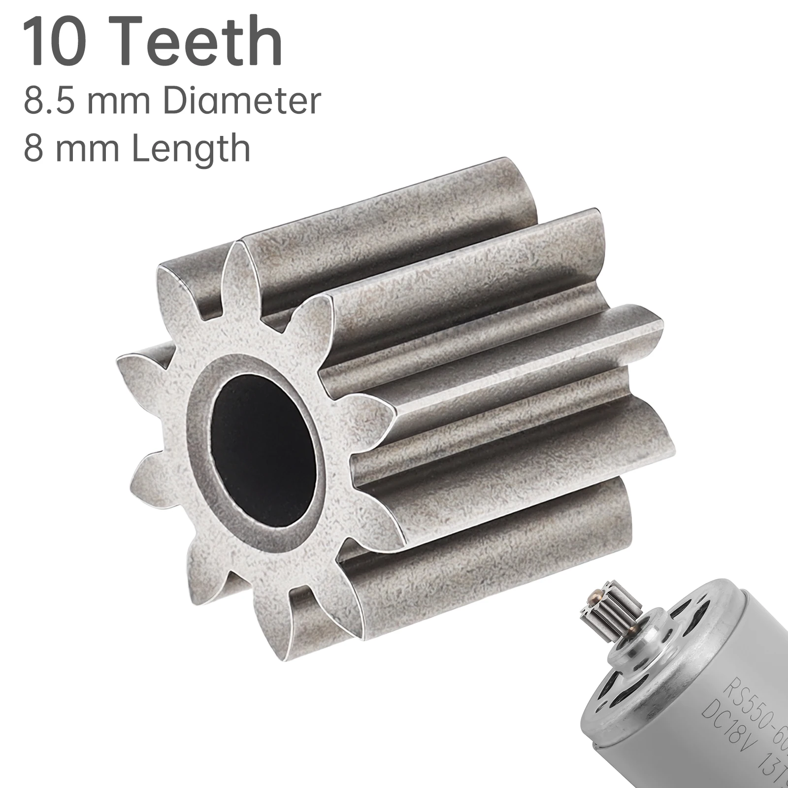 10 Teeth Replaceable Motor Gear for RS550 RS555 RS545 RS590 DC Motors Motor Universal Accessories