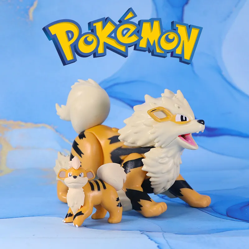 

WCT Official Growlithe Arcanine Figure Pokemon Collectible Model Toy