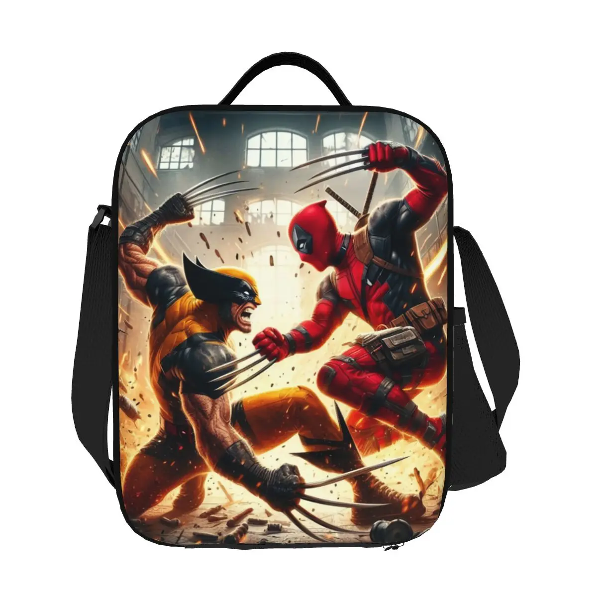 

Custom Superhero Deadpool Thermal Insulated Lunch Bags Women Resuable Lunch Container for School Multifunction Bento Food Box