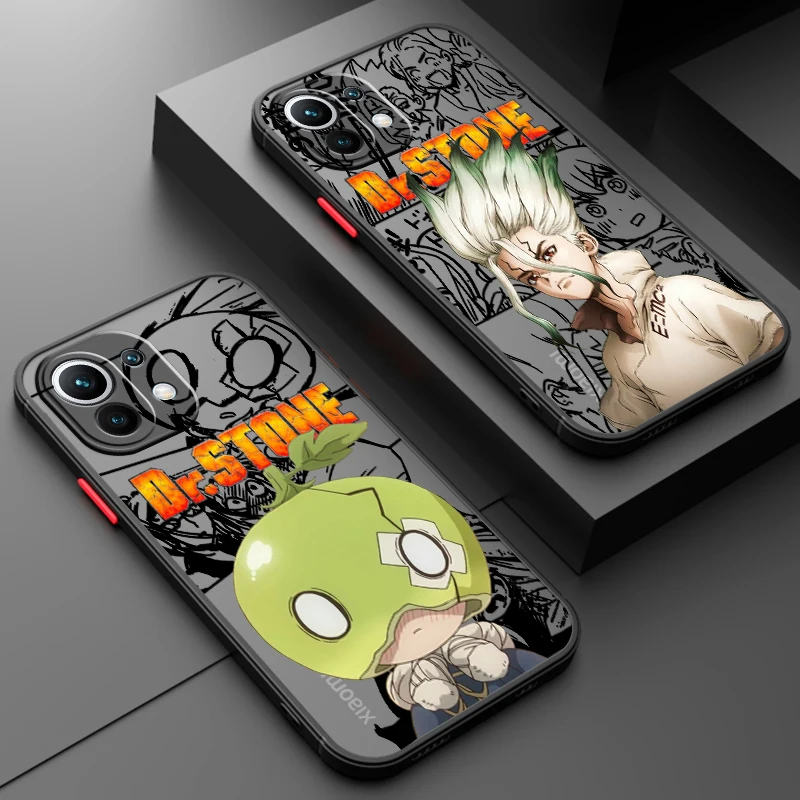 D-Dr.STONE Anime Cool Cute Frosted Translucent For Xiaomi Mi 13 12 12T 11T 11 11i 10T 10 9T Pro Lite Ultra 5G Soft Phone Case