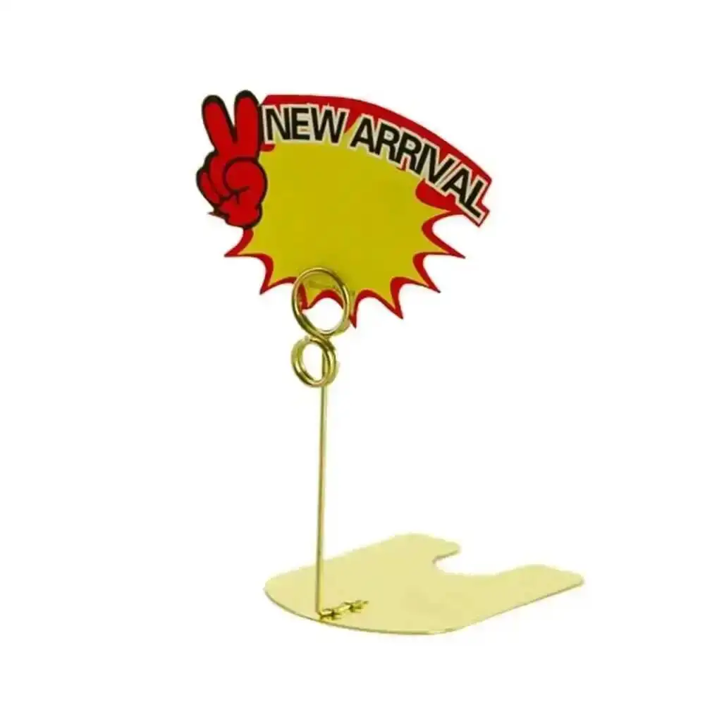 Height 5/10/15cm Gold Silvery Black Food Store Pop Metal Desk Sign Clip Price Tag Name Card Clip Label Holder Stand Clamp view 2