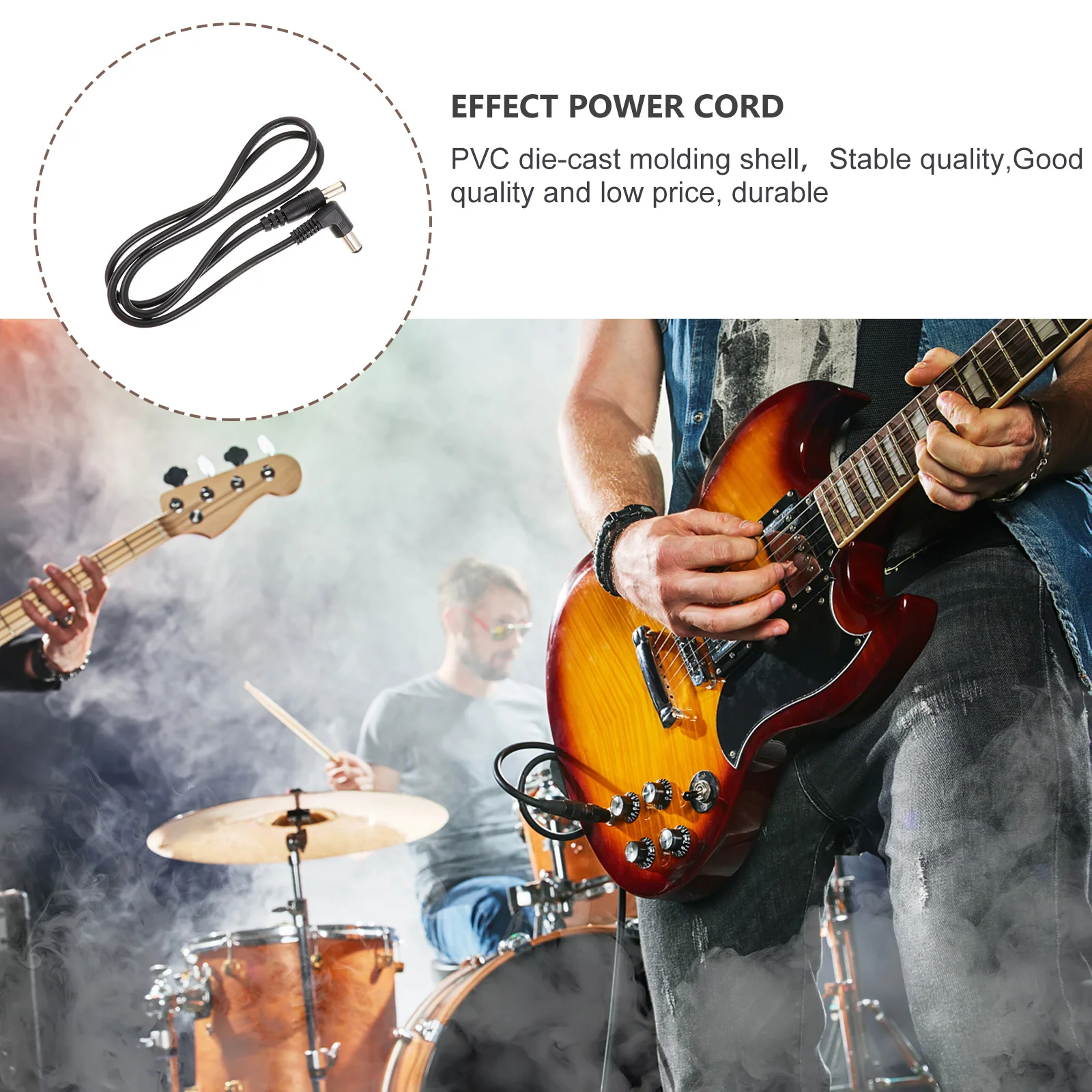 

12Pcs Guitar Pedal Power Cord Low Resistance Clean Soldering Great Isolation Perfect for Practice Performance Recording Guitar