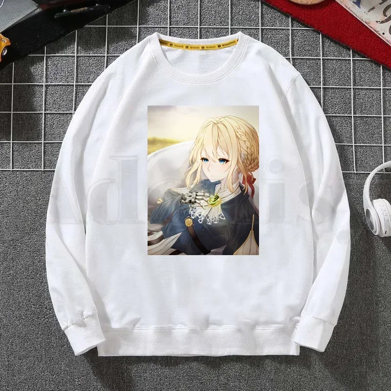 Japanese Anime Violet Evergarden Aesthetic Manga Spring Autumn Male Casual Hoodies Sweatshirts Men's Hoodies Sweatshirt Tops