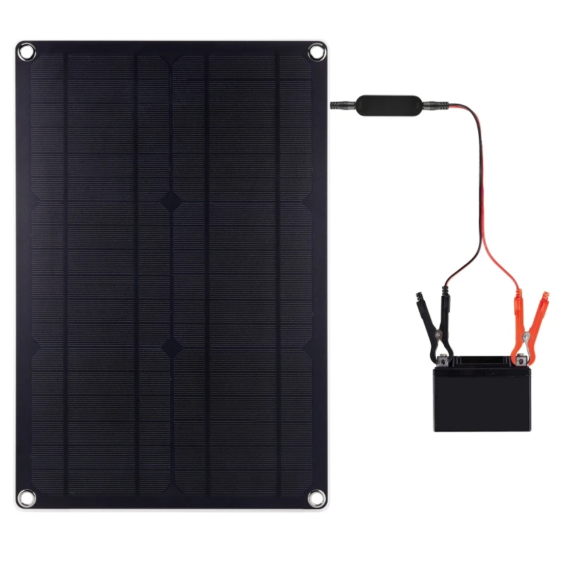 20W Solar Battery Trickle Charger 12V Waterproof Solar Panel Trickle Charging Kit For RV Outdoor Camping Car