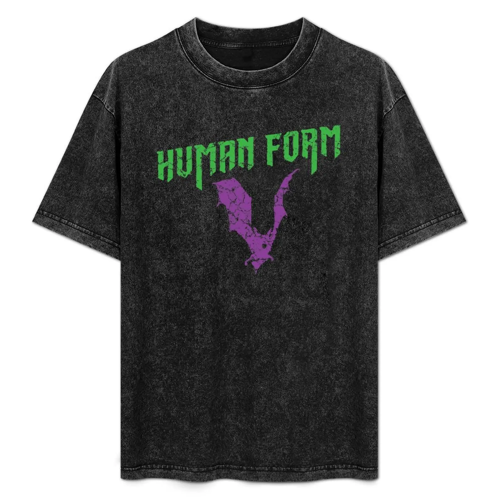 bat! Camiseta com estampa de figura humana, sem necessidade de passar, casual, manga curta