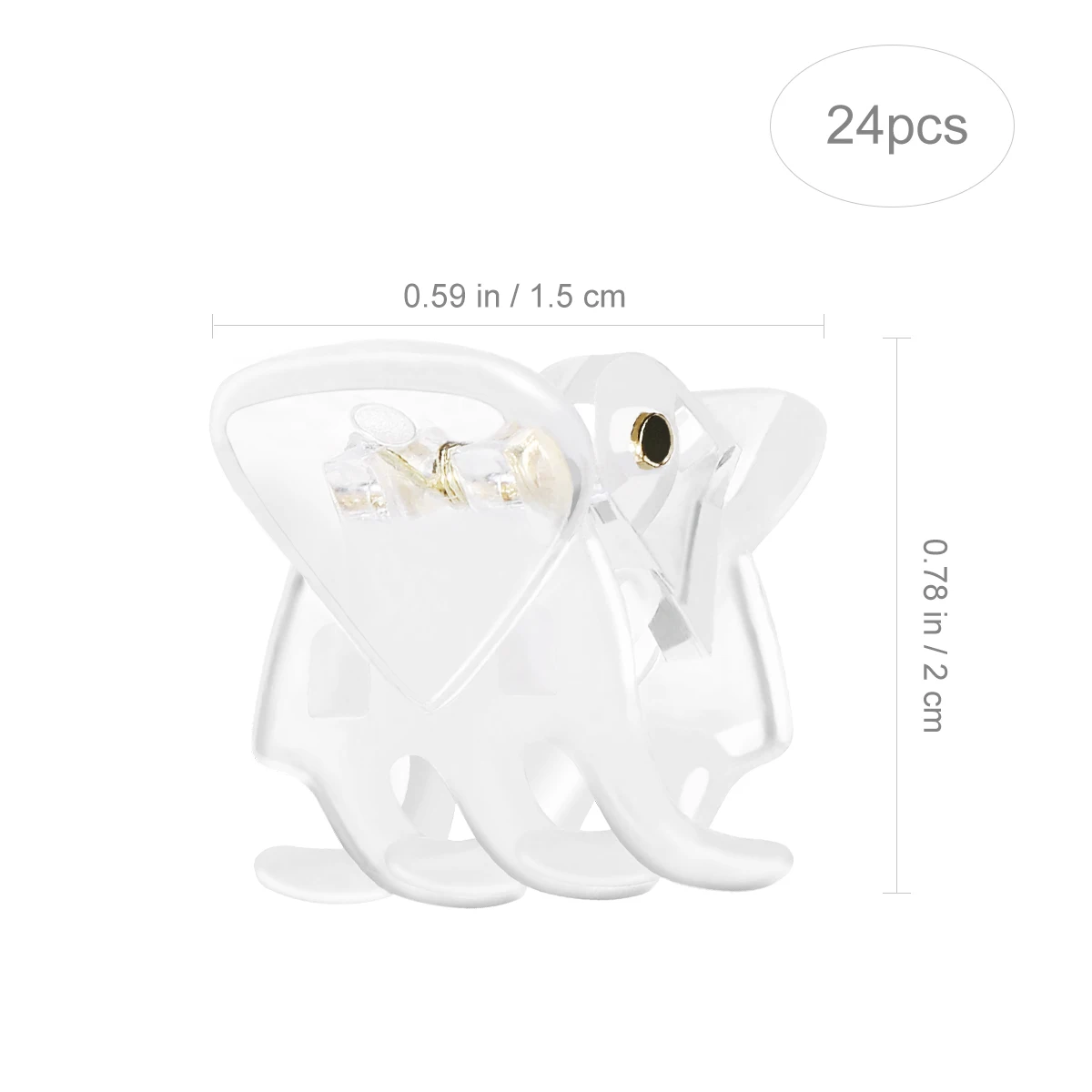 

24 pcs Mini Hair Clips Small Grip Chunky Jaw Accessories Women Pearlescent Claws Durable Plastic Smooth Bottom Non Damaging Hair