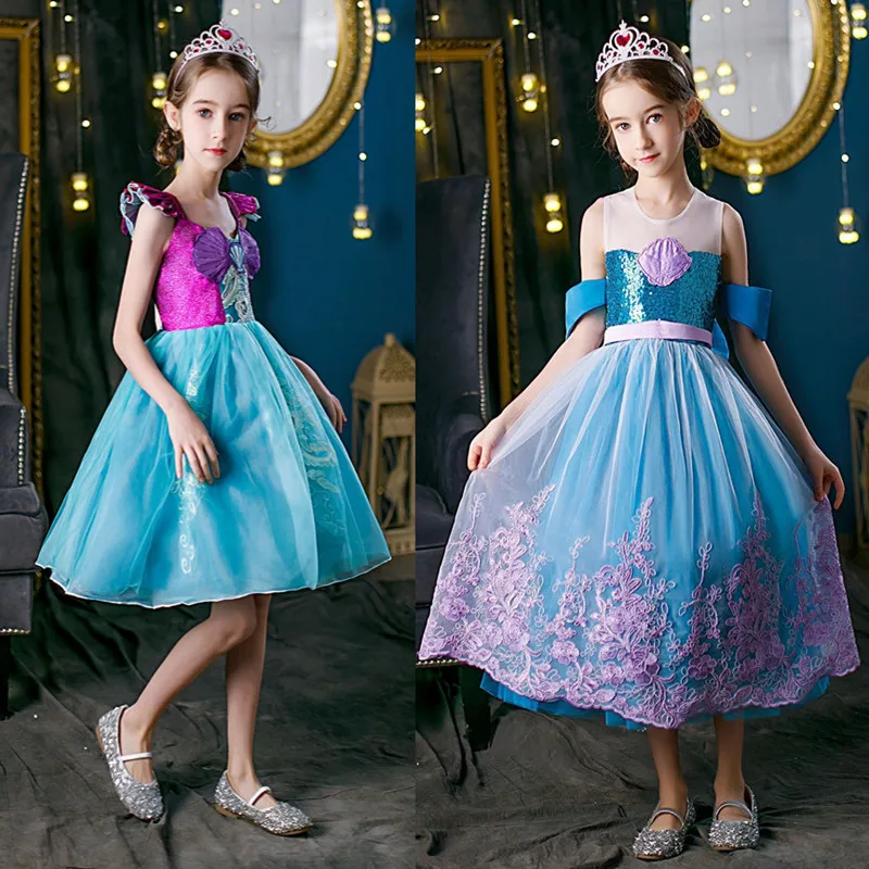 

Новая летняя детская юбка-русалка с вышивкой принцессы, костюм для выступлений, одежда для девочек, наряд для выступлений на сцене