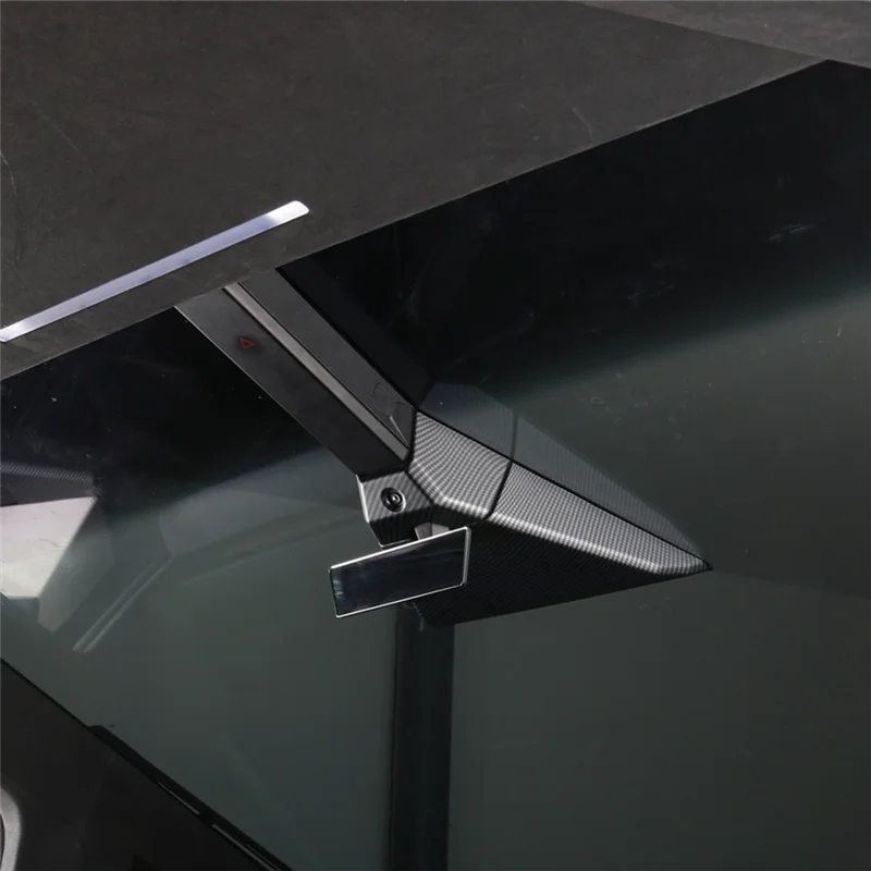 ل تسلا Cybertruck 2024-2025 غطاء كاميرا السقف الأمامي الكسوة في ألياف الكربون غير اللامعة اكسسوارات السيارات